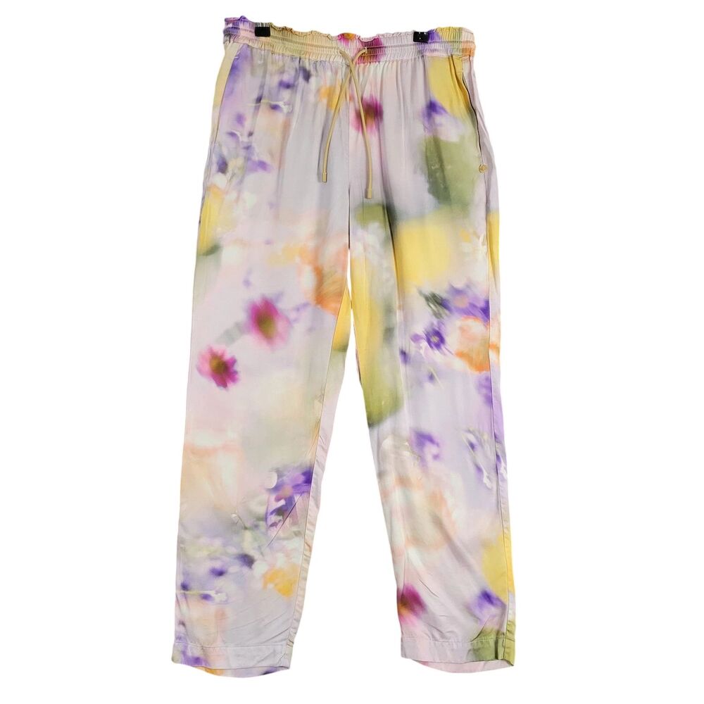 SCOTCH & SODA Nina Rainbow Watercolor Drawstring Pants Maximalist SIZE MEDIUM